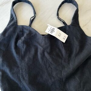 Abercrombie & Fitch Black Crop Tank Size Small